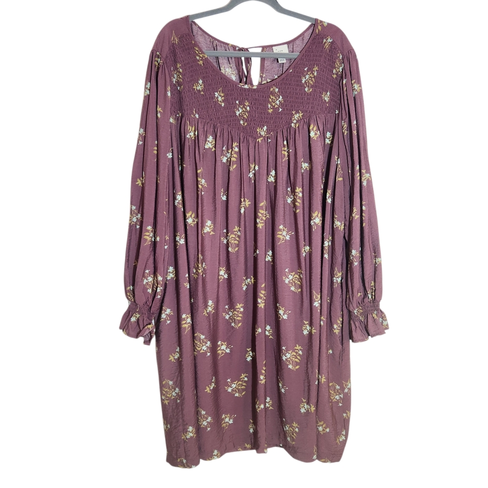 A New Day Purple Floral Dress Size 3X